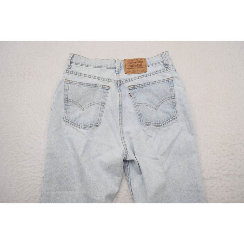 VTG Levi's 512 Slim Fit Tapered Leg Denim Blue Jeans Juniors Size 13 x 32‎